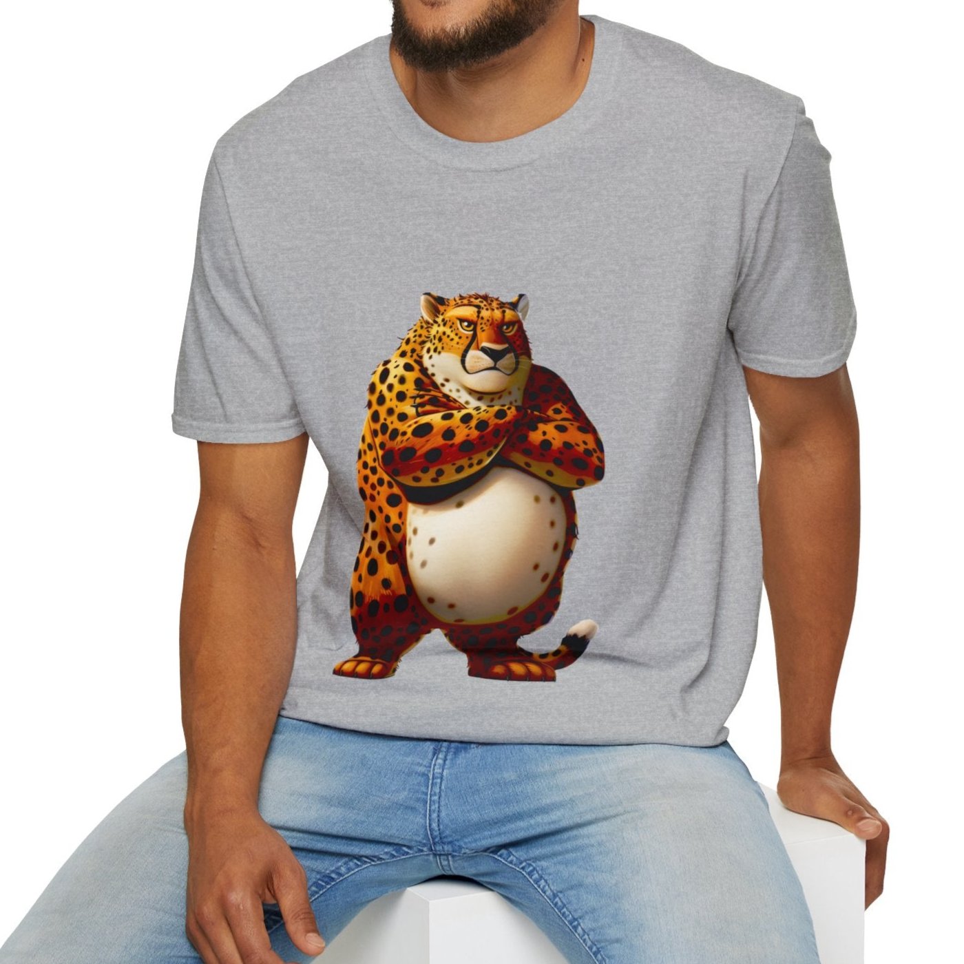 Fat Cheetah, Unisex Softstyle T-Shirt