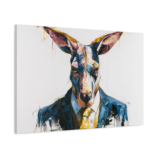 Gangster Kangaroo Canvas Art - Fun Kangaroo Wall Art