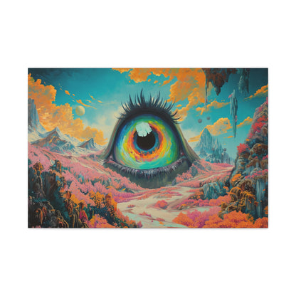 Psychedelic Eye Trippy Landscape Art - Canvas
