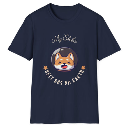 My Shiba, Best Dog On Earth, Unisex Softstyle T-Shirt