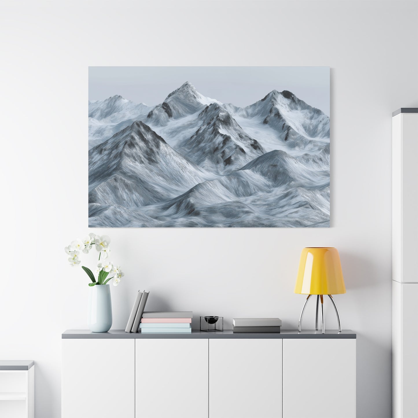 Snowy Mountain Range Glory - Canvas