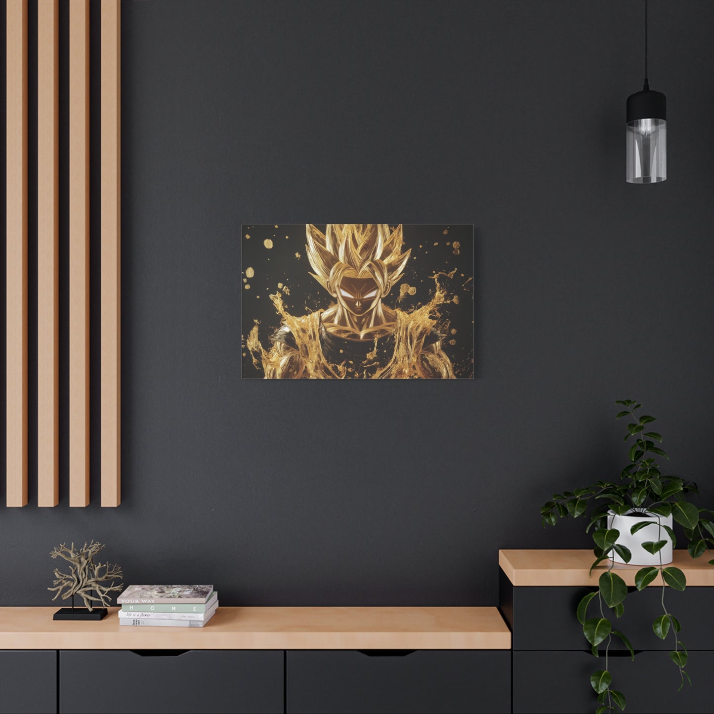 Gold Leaf Super Saiyan Art - Canvas
