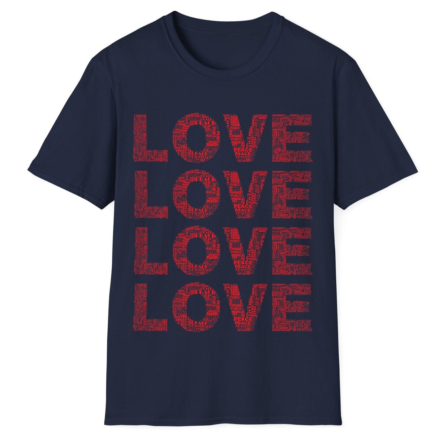 Love And Peace, Novelty Unisex Softstyle T-Shirt