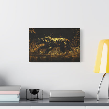 Gold Leaf Black Panther Animal Art - Canvas