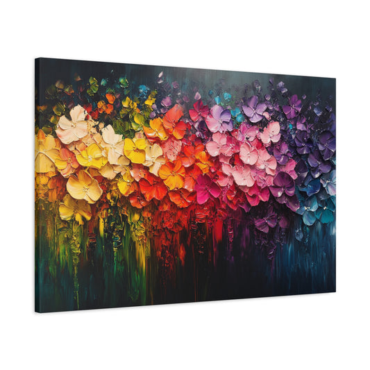 Rainbow Bloom Art - Canvas