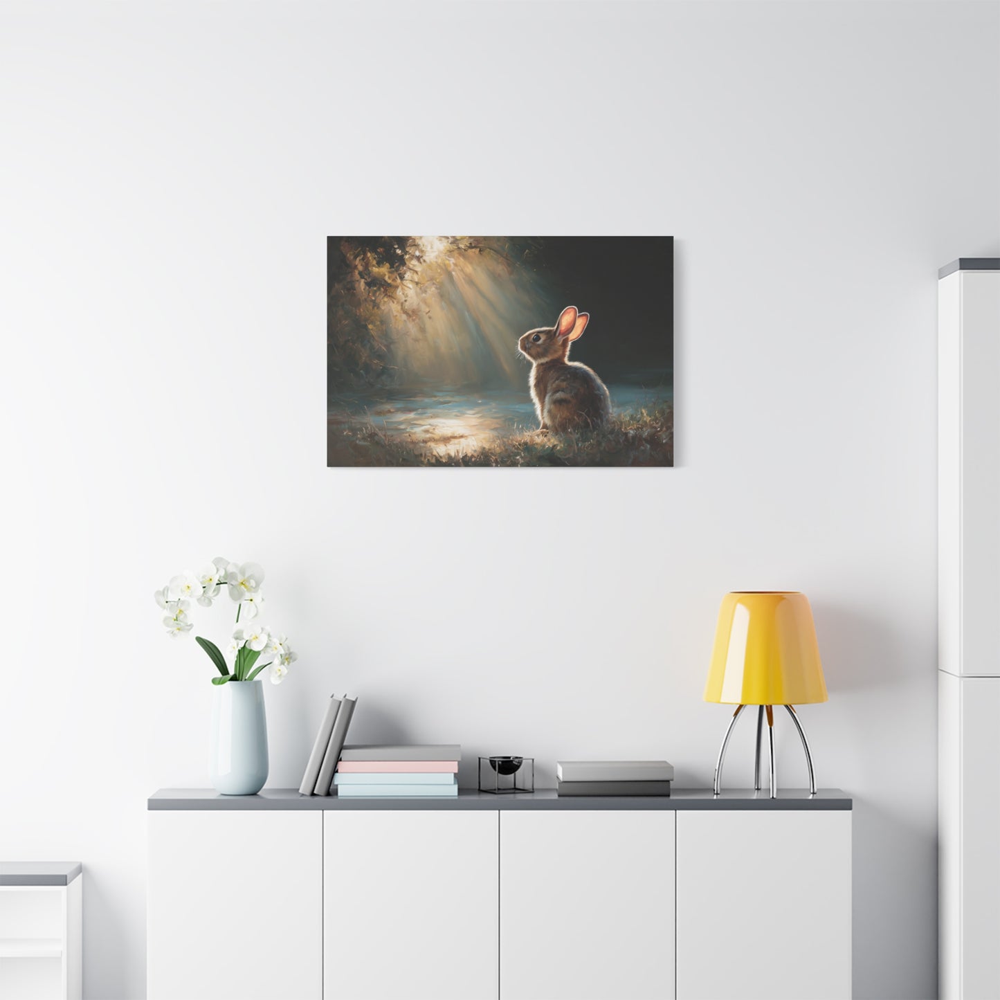 Sunlit Bunny Rabbit Art - Canvas