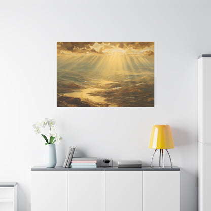 Sunshine Piercing Landscape Art - Canvas