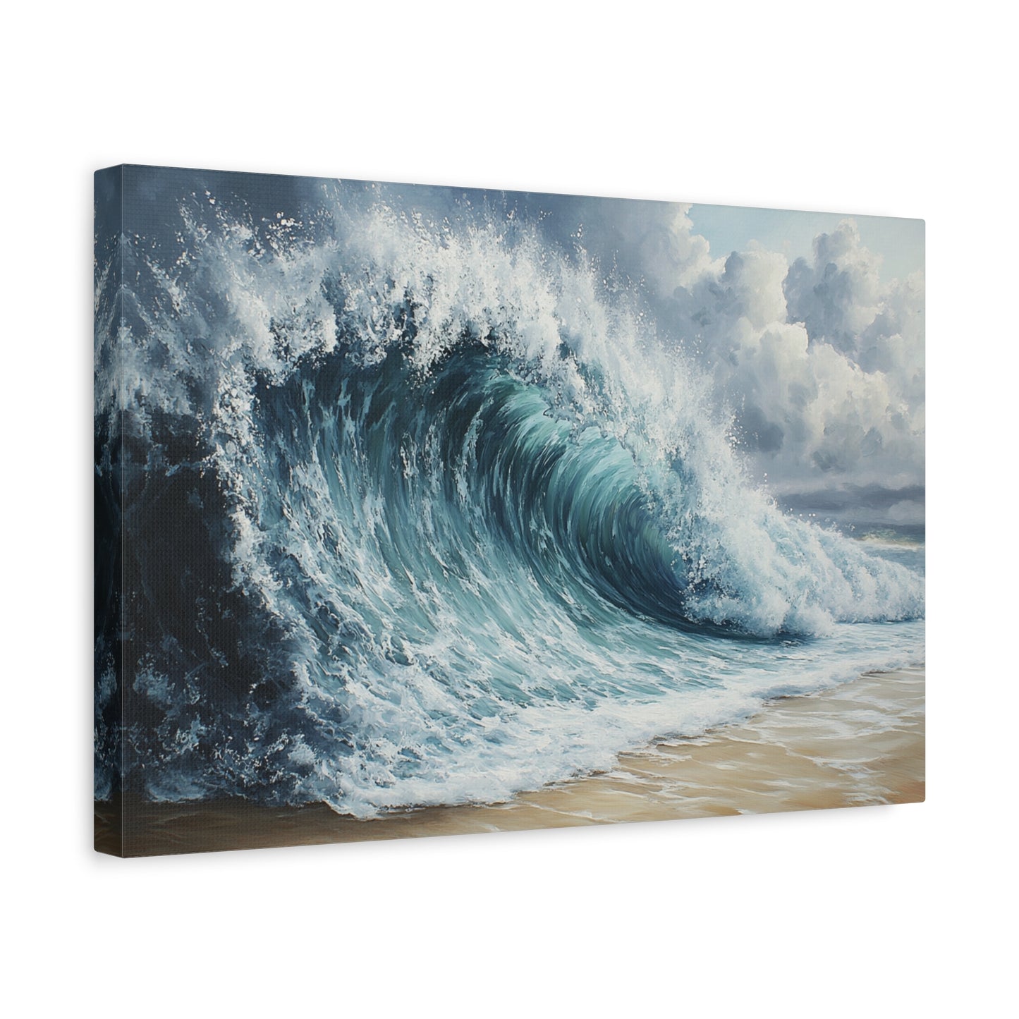 A Wave Crashes Canvas Art