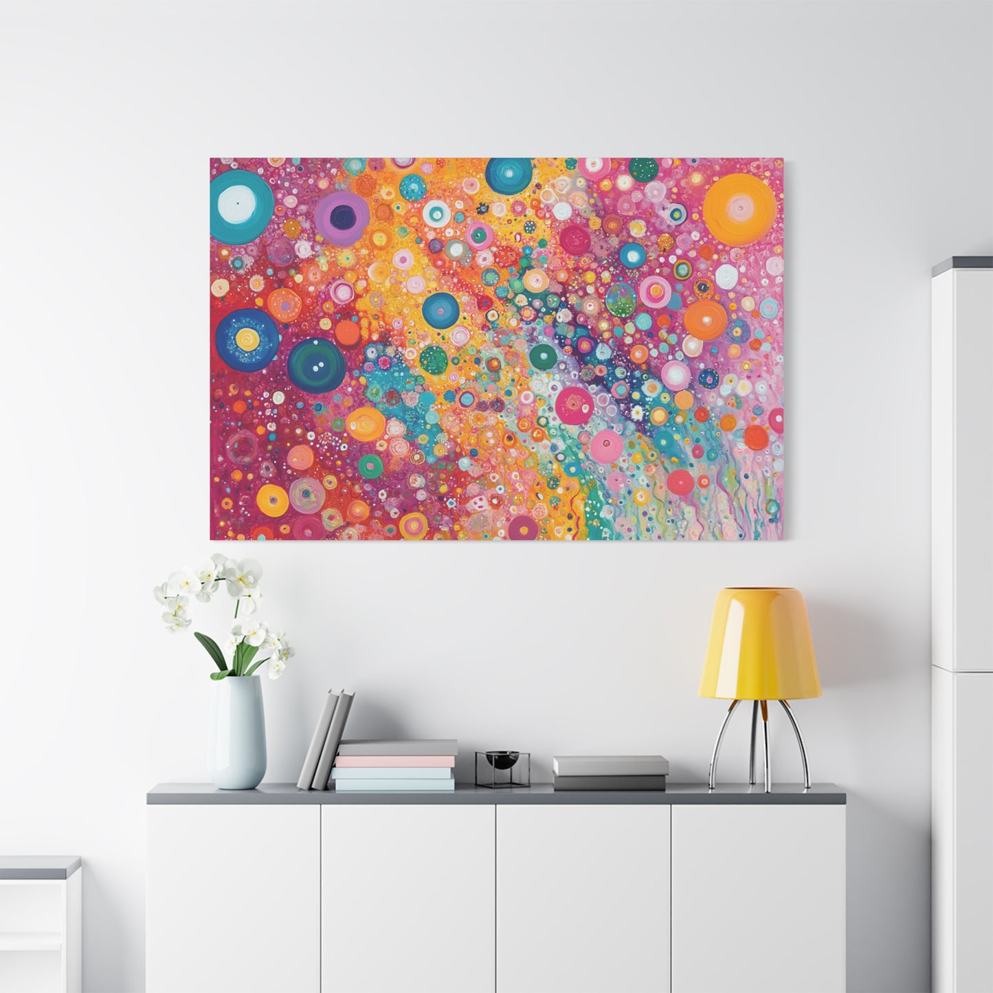 Color Flow Orbs Abstract - Canvas