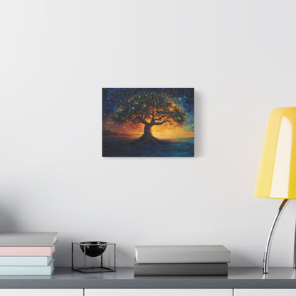 Colorful Star Tree - Canvas