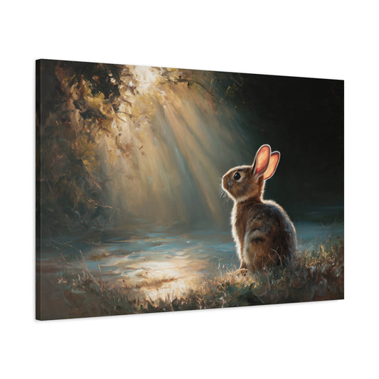 Sunlit Bunny Rabbit Art - Canvas