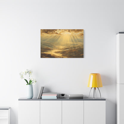 Sunshine Piercing Landscape Art - Canvas