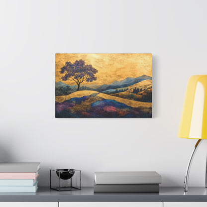 Gold Leaf Color Hues Landscape - Canvas
