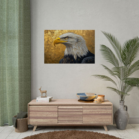 Gold Leaf Bald Eagle - Premium Art Print
