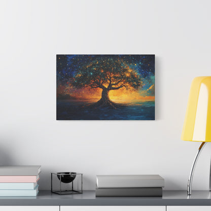 Colorful Star Tree - Canvas