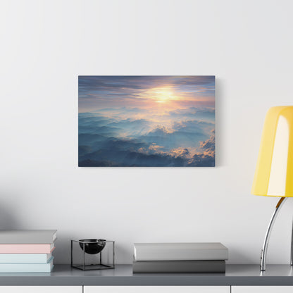 Sunlit Mountain Range Beauty - Canvas