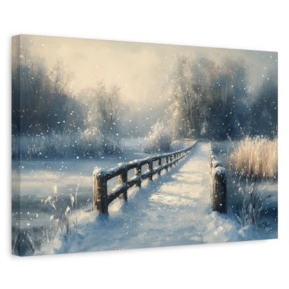 The Snow Bridge Of Nostalgia Canvas Art