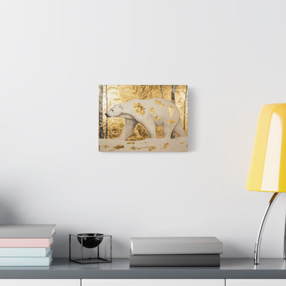 Gold Leaf Polar Bear - Canvas