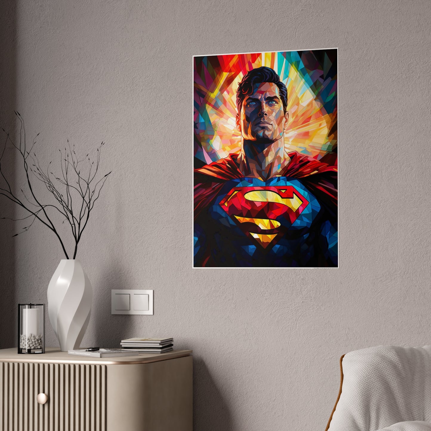 Earth's Adopted Krypton Son Glossy Art Print