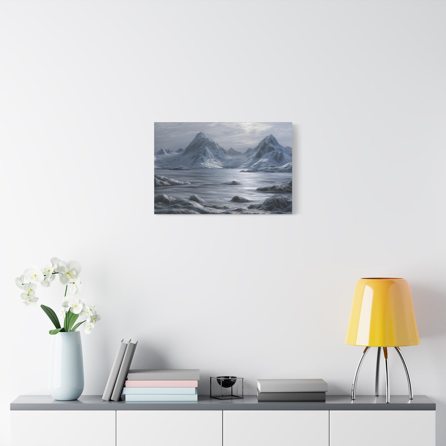 Serene Arctic Mountain Landscape - Canvas