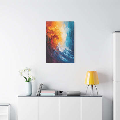 Oceanic Crash Of Colors - Canvas