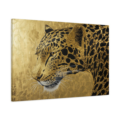 Gold Leaf Leopard Art - Canvas