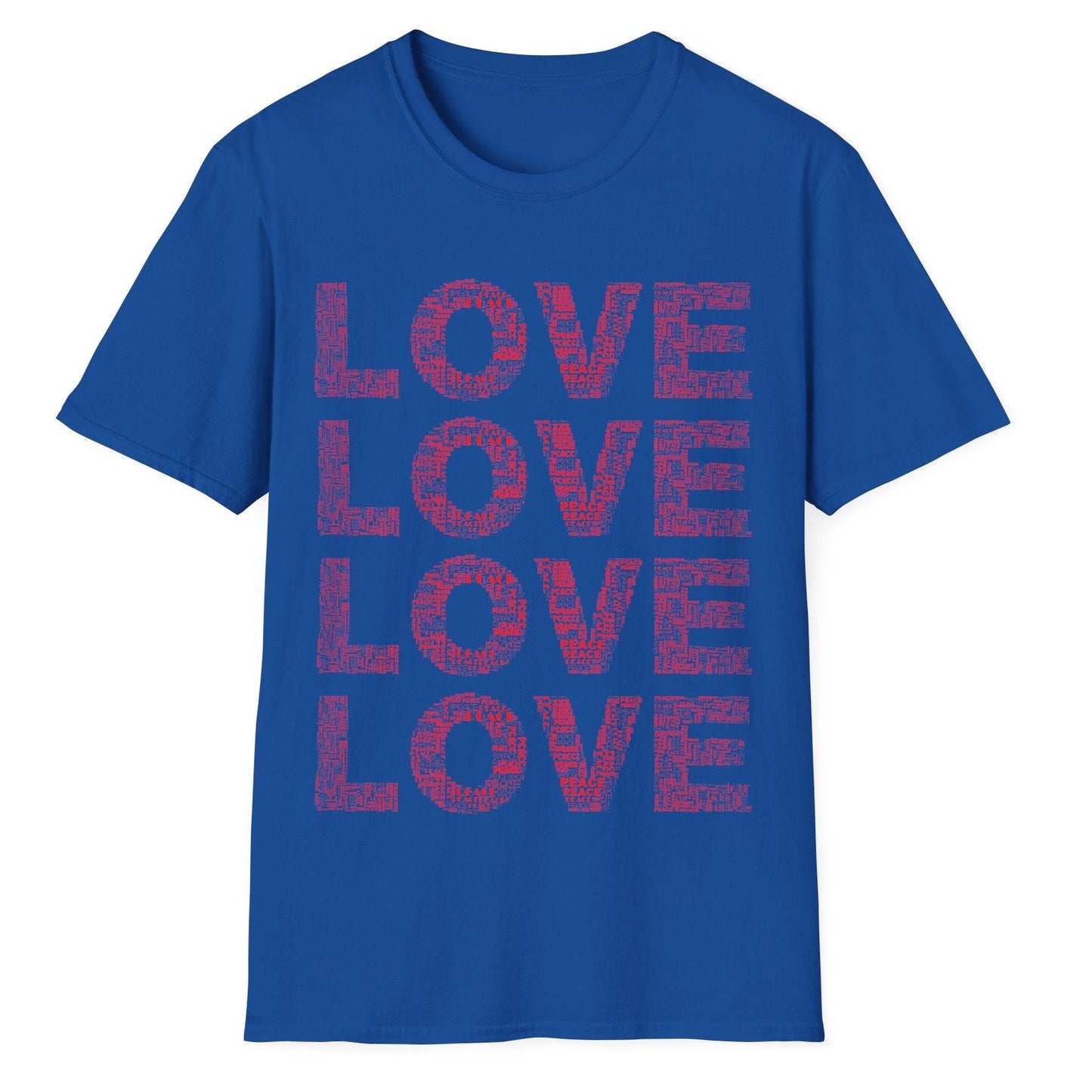 Love And Peace, Novelty Unisex Softstyle T-Shirt