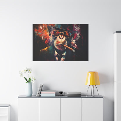 Gangster Chimpanzee Art - Canvas