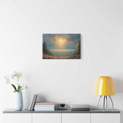 Sunlight Through Clouds Nature Art - Canvas