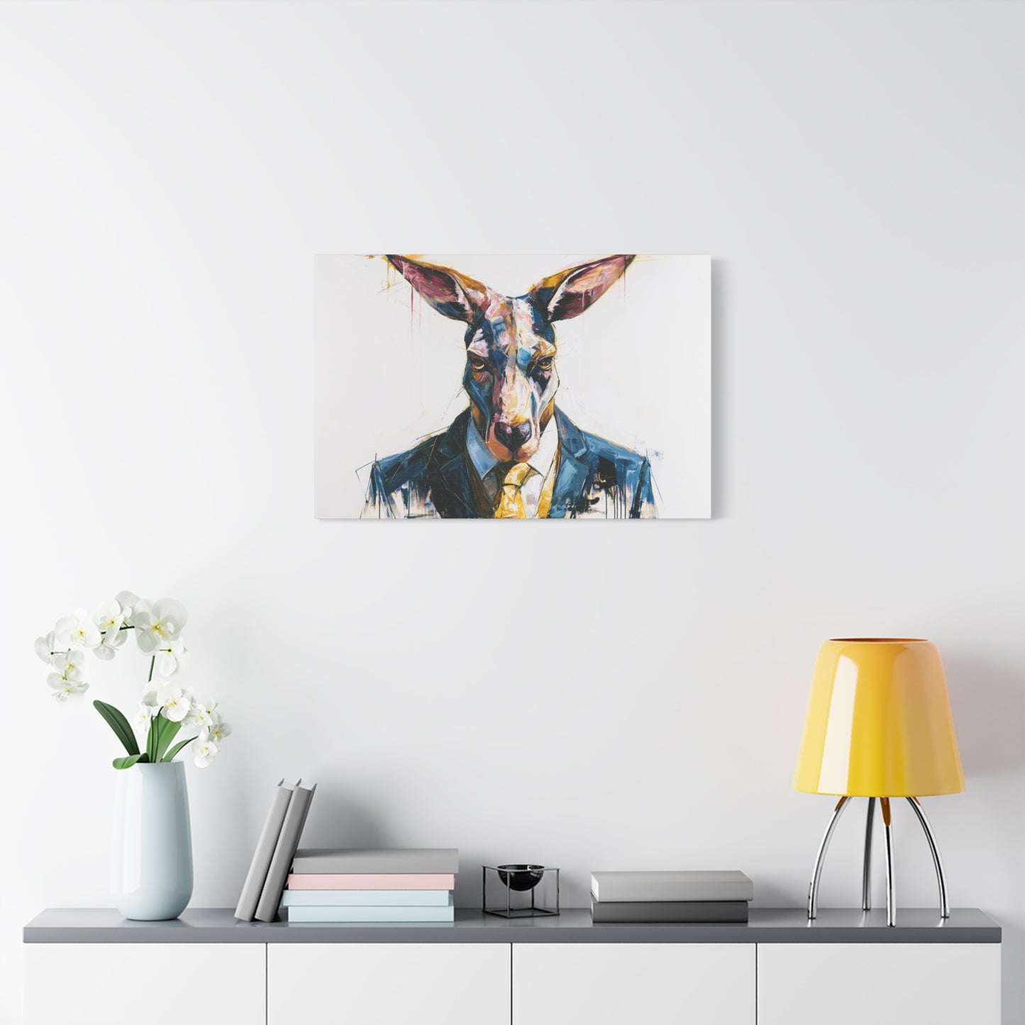 Gangster Kangaroo Canvas Art - Fun Kangaroo Wall Art