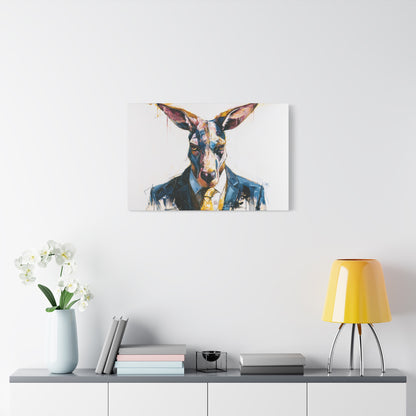 Gangster Kangaroo Canvas Art - Fun Kangaroo Wall Art