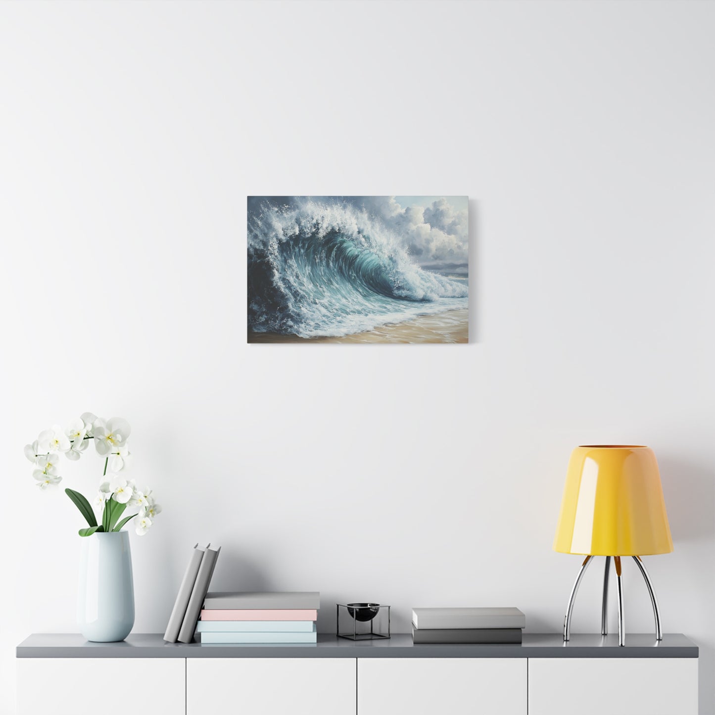 A Wave Crashes Canvas Art