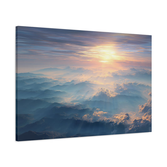 Sunlit Mountain Range Beauty - Canvas