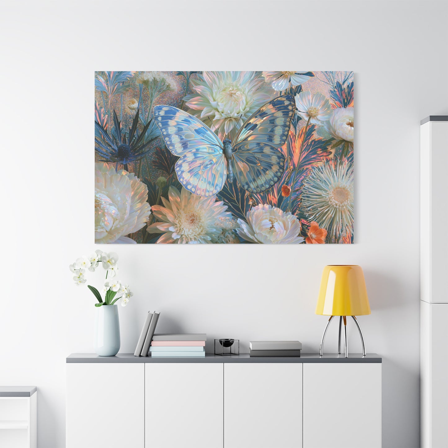 Butterfly Floral Art - Canvas