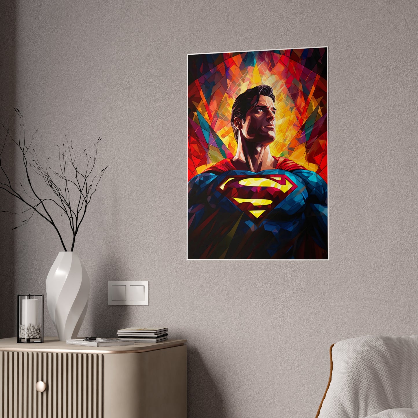 Man Of Steel Mosaic Glossy Art Print