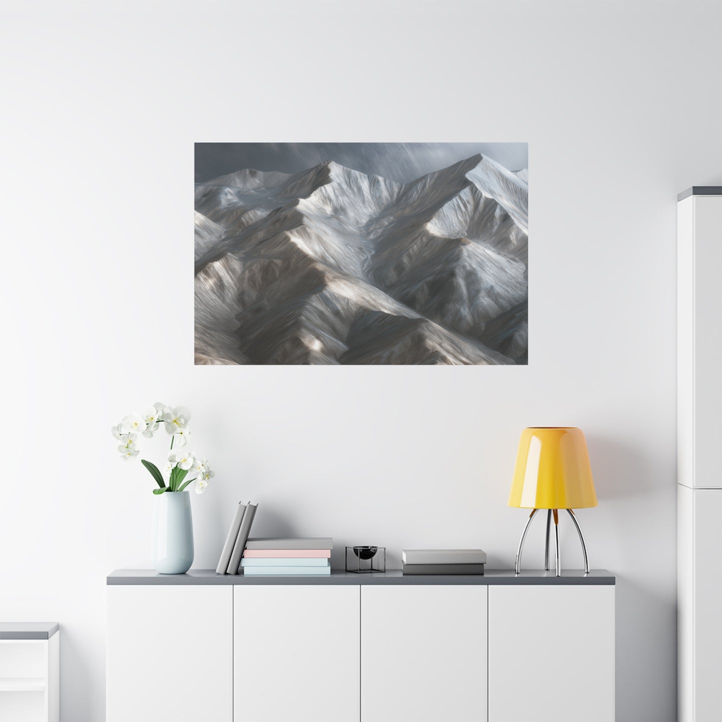 Snowy Mountain Peaks - Canvas
