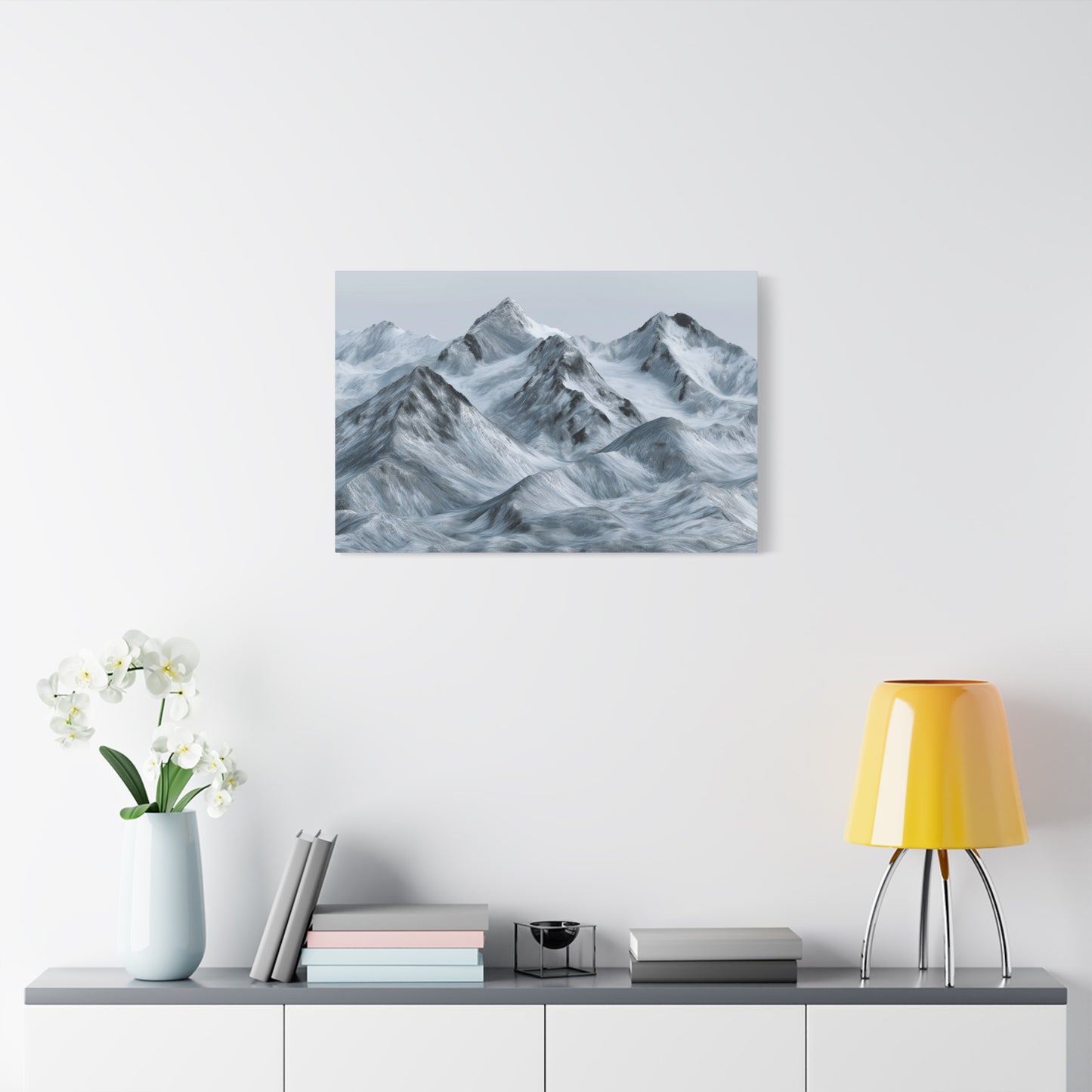 Snowy Mountain Range Glory - Canvas