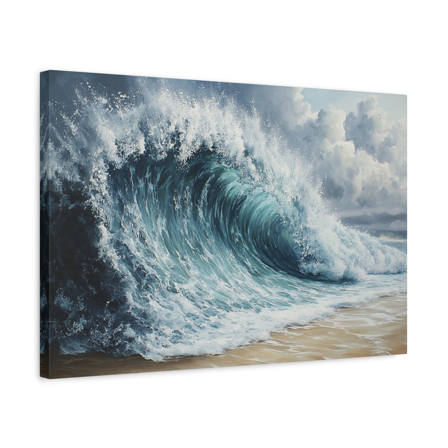 A Wave Crashes Canvas Art