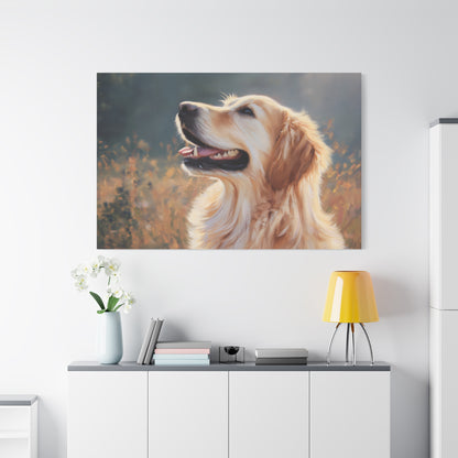 Happy Golden Retriever Art - Canvas