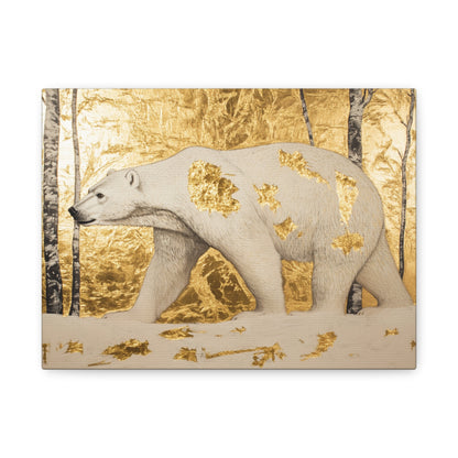 Gold Leaf Polar Bear - Canvas