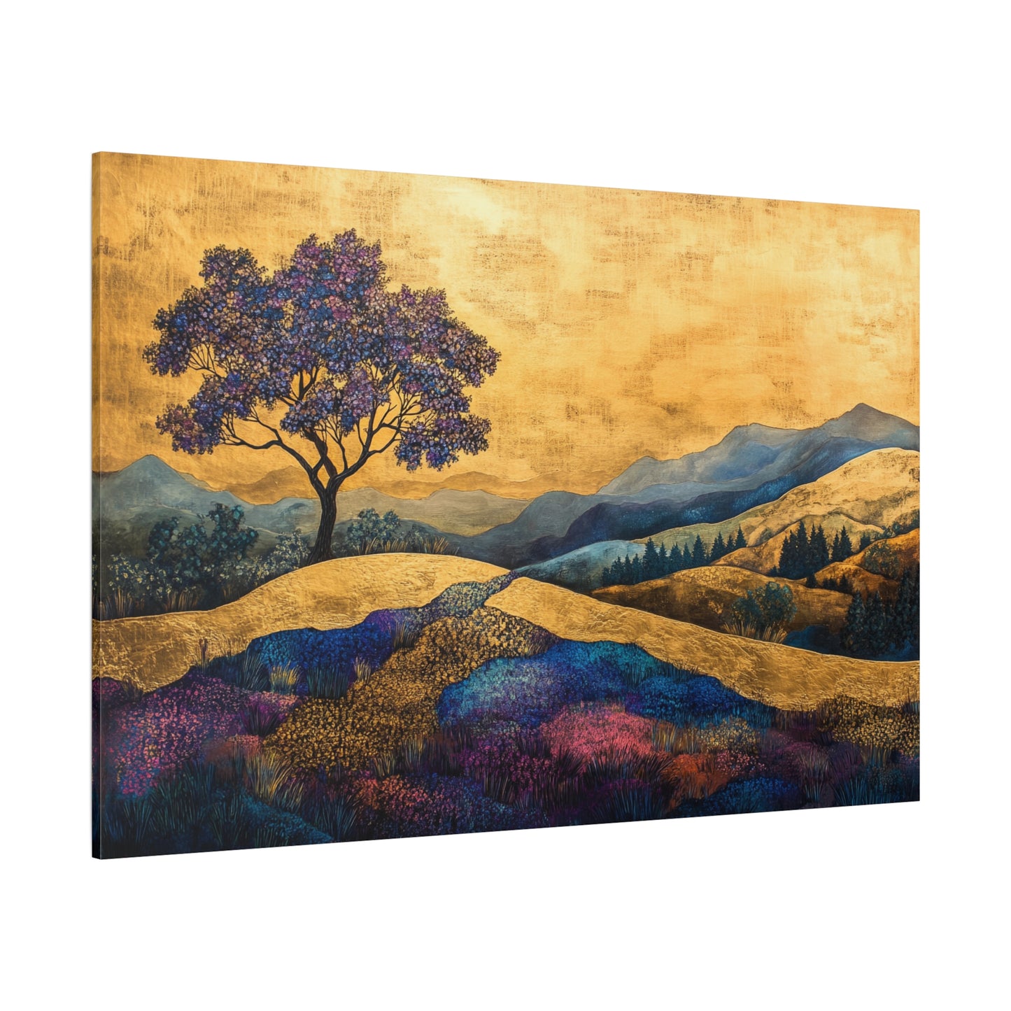 Gold Leaf Color Hues Landscape - Canvas