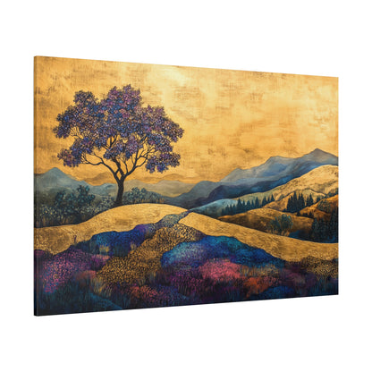 Gold Leaf Color Hues Landscape - Canvas