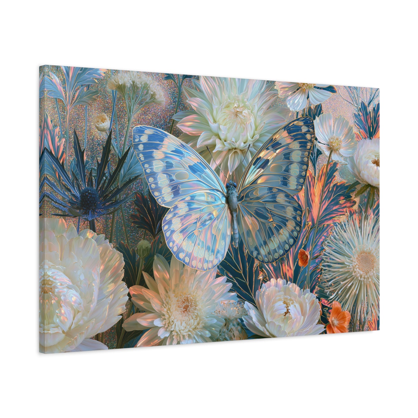 Butterfly Floral Art - Canvas