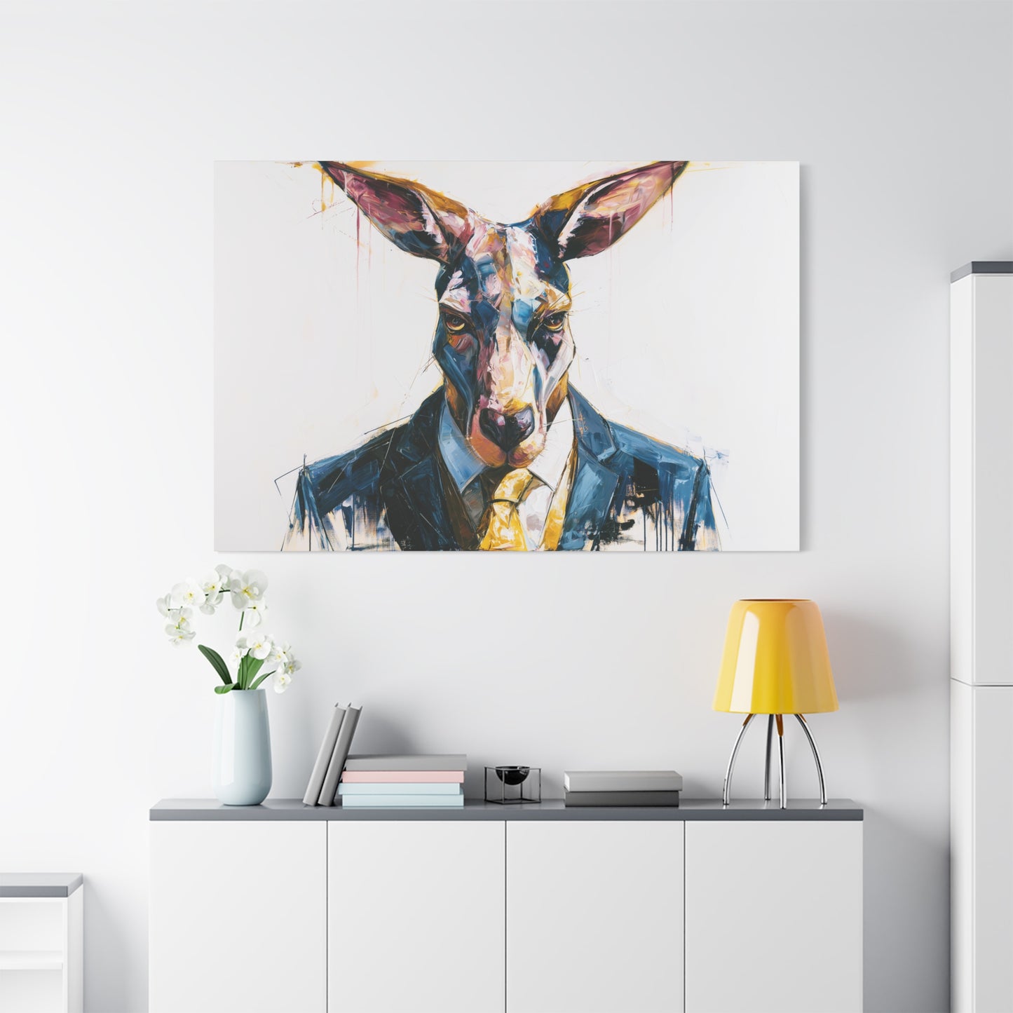 Gangster Kangaroo Canvas Art - Fun Kangaroo Wall Art