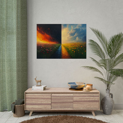 Light And Dark On The Same Path - Premium Art Print