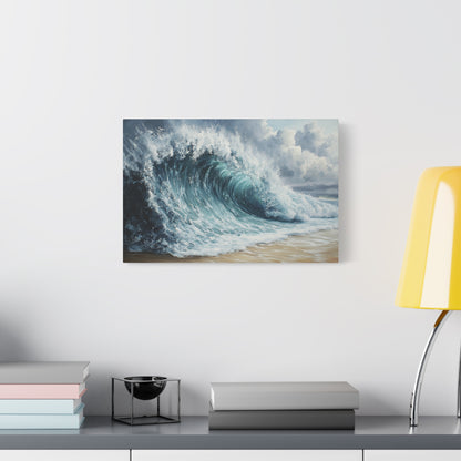 A Wave Crashes Canvas Art