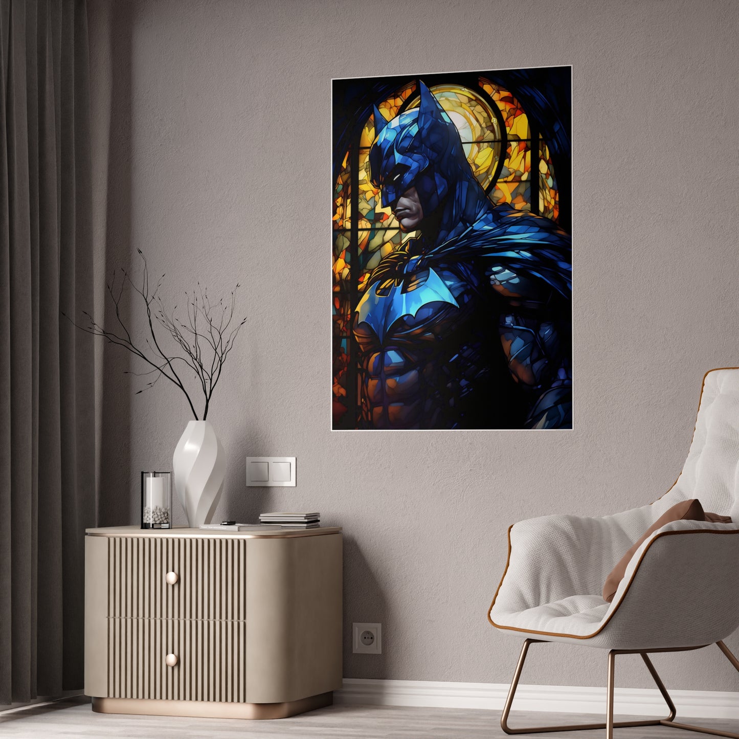 The Knight That Worships Justice Glossy Art Print