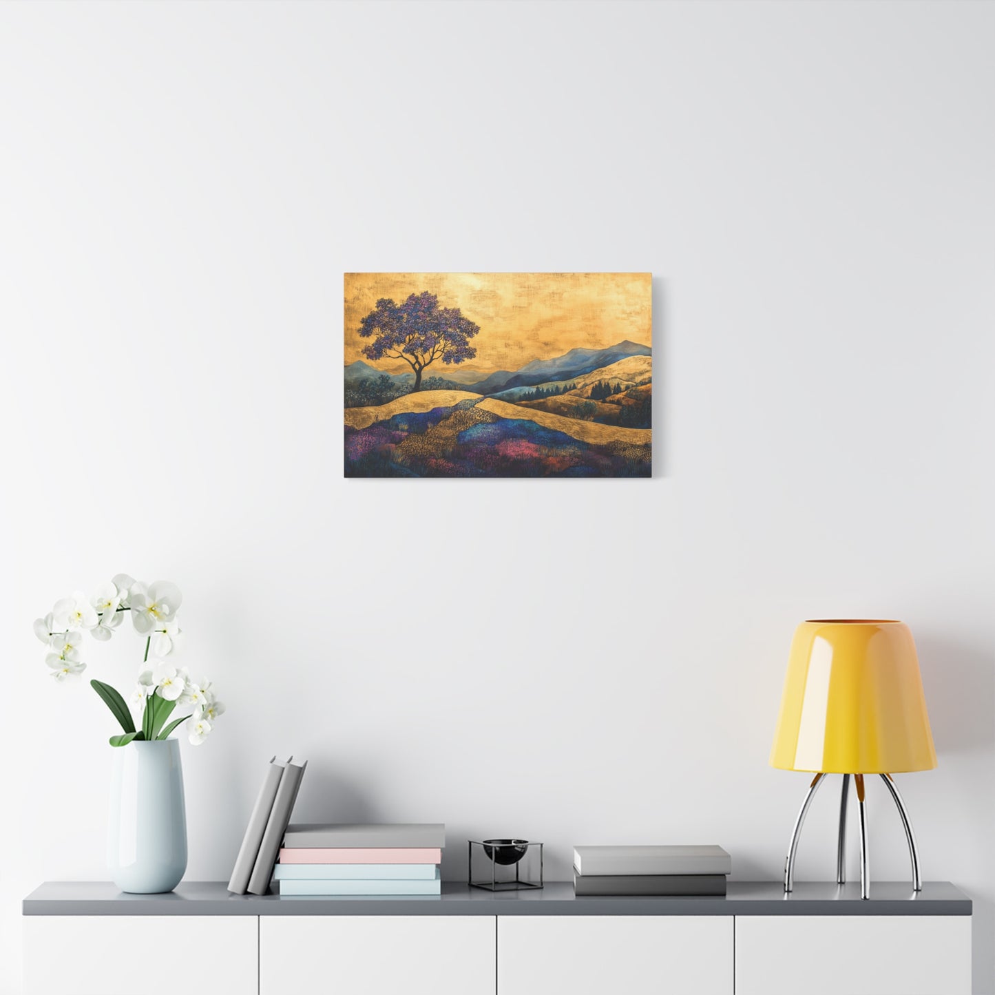 Gold Leaf Color Hues Landscape - Canvas