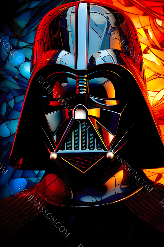 Vader's Battle Of Light And Dark Glossy Art Print