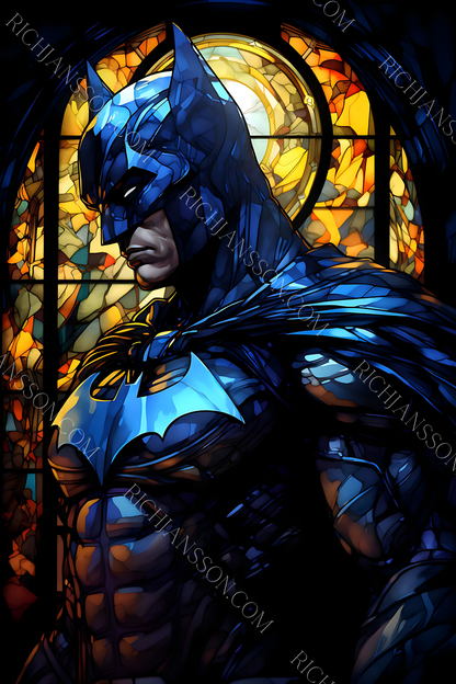 The Knight That Worships Justice Glossy Art Print